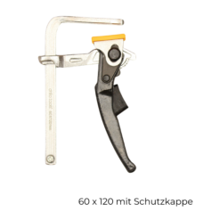 Einhandhebelzwinge Führungsschiene 60 x 120